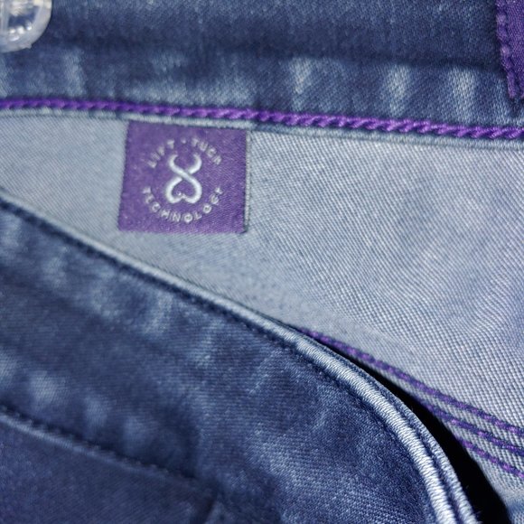 NYDJ Lift & Tuck Technology Straight Leg Jeans Size 10 Dark Wash - Picture 7 of 9